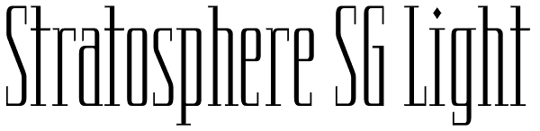 Stratosphere SG Light Font