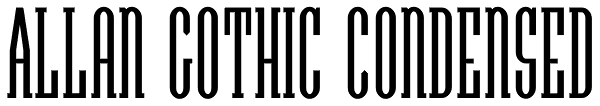 Allan Gothic Condensed Font