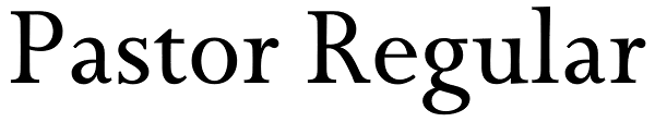 Pastor Regular Font