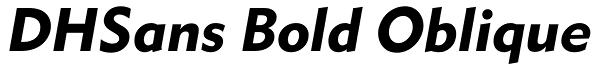 DHSans Bold Oblique Font