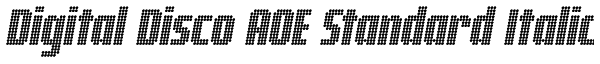 Digital Disco AOE Standard Italic Font