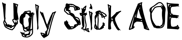 Ugly Stick AOE Font