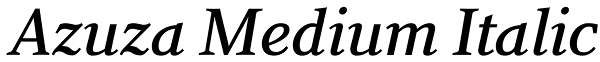 Azuza Medium Italic Font