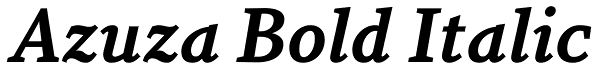 Azuza Bold Italic Font