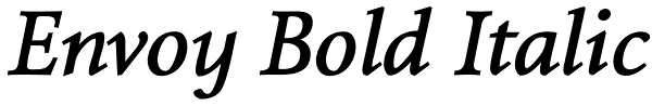 Envoy Bold Italic Font