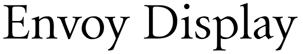 Envoy Display Font