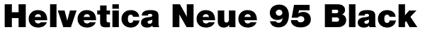 Helvetica Neue 95 Black Font