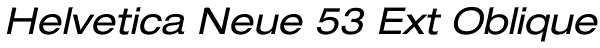 Helvetica Neue 53 Ext Oblique Font