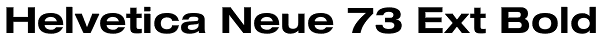 Helvetica Neue 73 Ext Bold Font