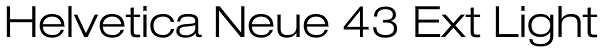 Helvetica Neue 43 Ext Light Font