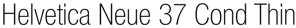 Helvetica Neue 37 Cond Thin Font