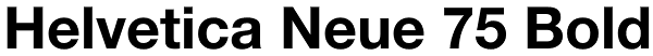 Helvetica Neue 75 Bold Font