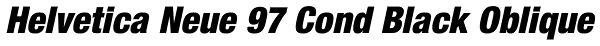 Helvetica Neue 97 Cond Black Oblique Font