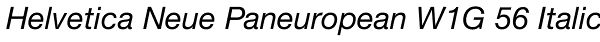 Helvetica Neue Paneuropean W1G 56 Italic Font