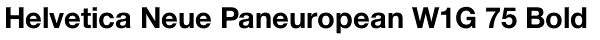 Helvetica Neue Paneuropean W1G 75 Bold Font