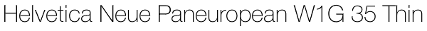 Helvetica Neue Paneuropean W1G 35 Thin Font