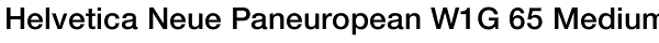 Helvetica Neue Paneuropean W1G 65 Medium Font