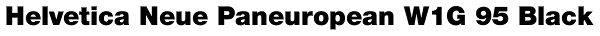 Helvetica Neue Paneuropean W1G 95 Black Font