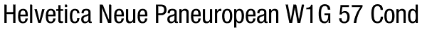 Helvetica Neue Paneuropean W1G 57 Cond Font