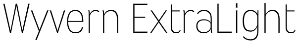 Wyvern ExtraLight Font