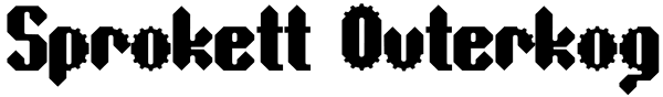 Sprokett Outerkog Font