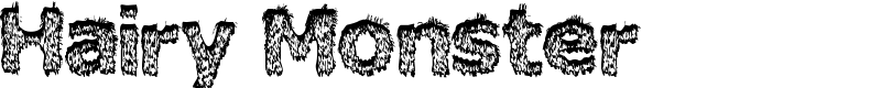 Hairy Monster Font