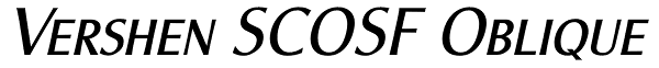 Vershen SCOSF Oblique Font