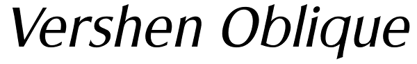 Vershen Oblique Font