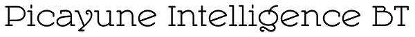 Picayune Intelligence BT Font