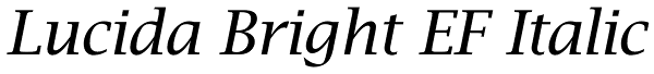 Lucida Bright EF Italic Font