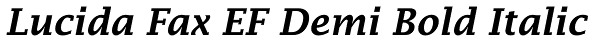 Lucida Fax EF Demi Bold Italic Font