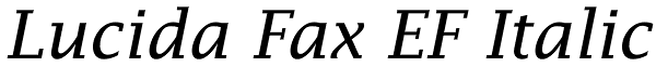 Lucida Fax EF Italic Font
