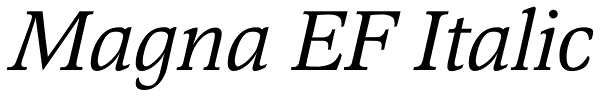 Magna EF Italic Font