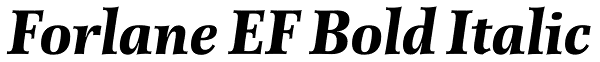 Forlane EF Bold Italic Font