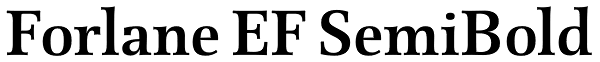 Forlane EF SemiBold Font