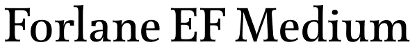 Forlane EF Medium Font