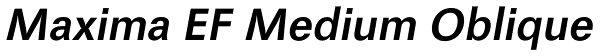 Maxima EF Medium Oblique Font