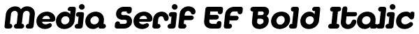 Media Serif EF Bold Italic Font