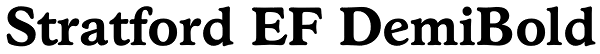 Stratford EF DemiBold Font