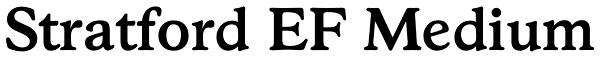 Stratford EF Medium Font