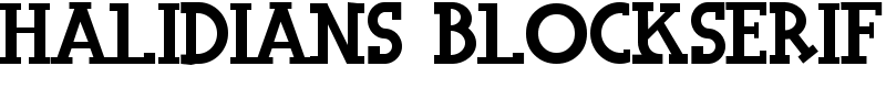 Halidians Blockserif Font