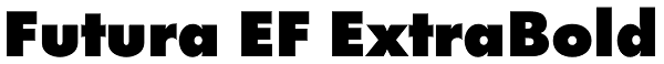 Futura EF ExtraBold Font