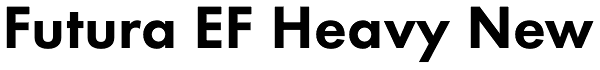 Futura EF Heavy New Font