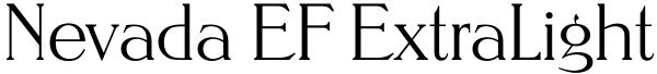 Nevada EF ExtraLight Font