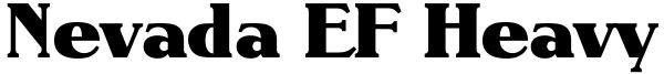 Nevada EF Heavy Font