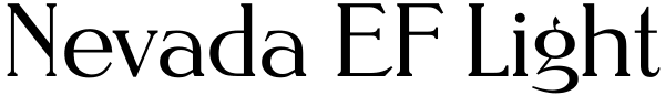 Nevada EF Light Font