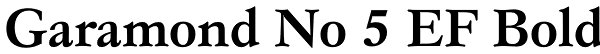 Garamond No 5 EF Bold Font