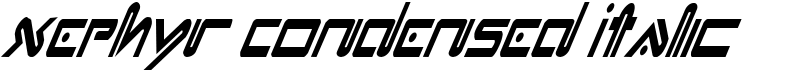 Xephyr Condensed Italic Font