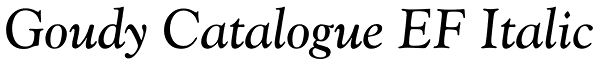 Goudy Catalogue EF Italic Font