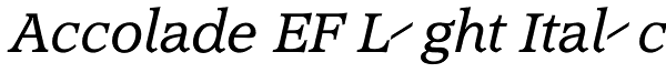 Accolade EF Light Italic Font